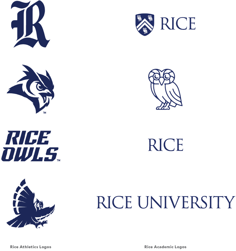 Rice University Athletics logos